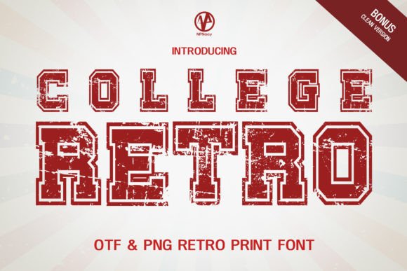 College Retro: A Bold Vintage Font for Creative Projects