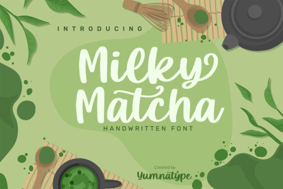 Discover the Charm of Milky Matcha: A Handwritten Font with Timeless Appeal
