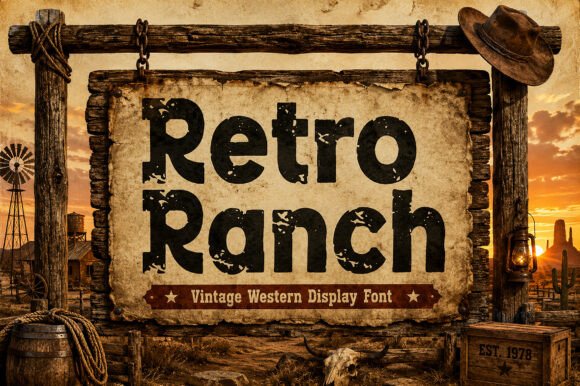 Retro Ranch: A Vintage Font That Captures the Spirit of the West