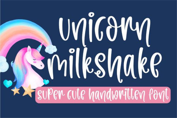 Unicorn Milkshake: A Unique Handwritten Font for Creative Expression